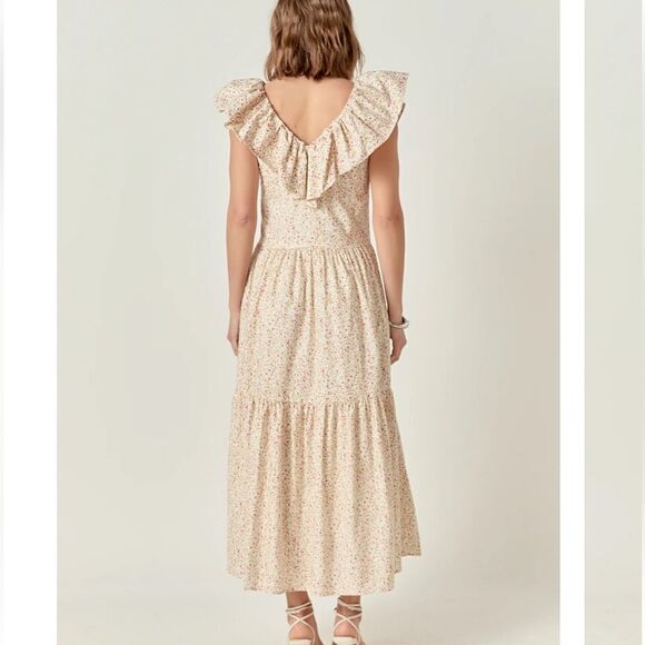 English Factory Floral Ruffled Midi Dress | Size 1X - Picture 2 of 10